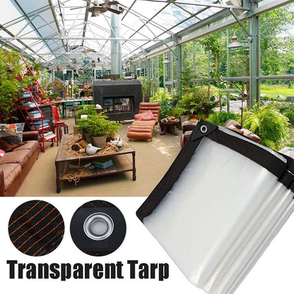 Sturdy & Transparent Waterproof Tarpaulin | UV-resistant, tear-resistant and perfect for garden, balcony, car and outdoor protection 🌧️🛡️
