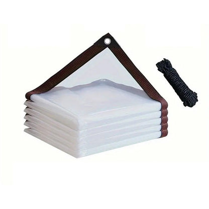 Sturdy & Transparent Waterproof Tarpaulin | UV-resistant, tear-resistant and perfect for garden, balcony, car and outdoor protection 🌧️🛡️