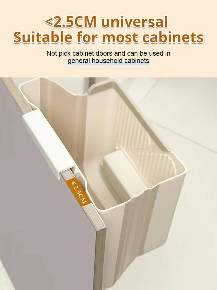 🥡🥦Folding Hanging Kitchen Waste Trash Can🗑️