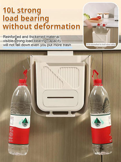🥡🥦Folding Hanging Kitchen Waste Trash Can🗑️