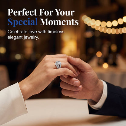 💍 LIMITED-TIME 46% OFF! 💥 Women's Princess Cut Cubic Zirconia Filled Ring – Pave Setting, Multi-Layer Band, Sparkle ✨