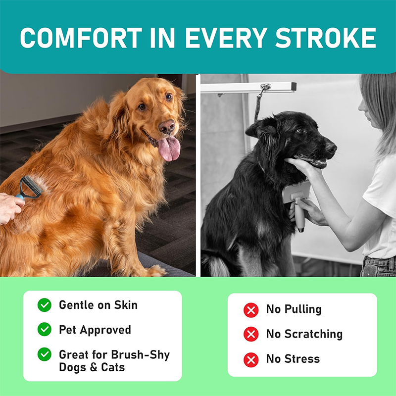 ⏰LAST DAY SALE:🔥Dual-Sided Pet Grooming Comb for Dogs & Cats