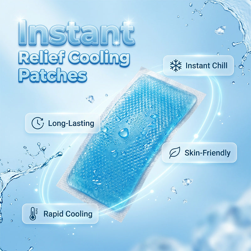 🥳2026 HOT SALE🥳💞50K+ SOLD!☀️🧊 Instant Cooling Ice Patches – Chill in seconds, stay cool for hours. 4‑layer gel tech, sweat‑proof & skin‑friendly. Beat the heat with ease! 😎✨