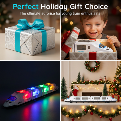 🚄  Electric Bullet Train Toy – Light-Up, Bump & Go, with Music 🎵