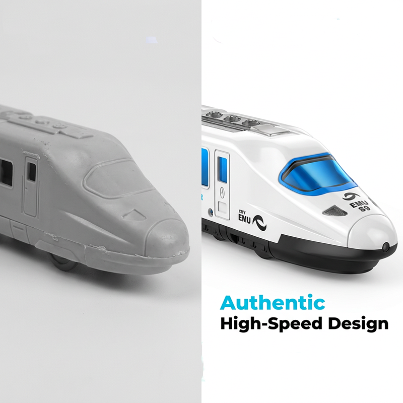 🚄  Electric Bullet Train Toy – Light-Up, Bump & Go, with Music 🎵