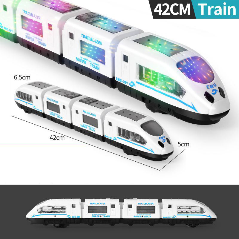 🚄  Electric Bullet Train Toy – Light-Up, Bump & Go, with Music 🎵