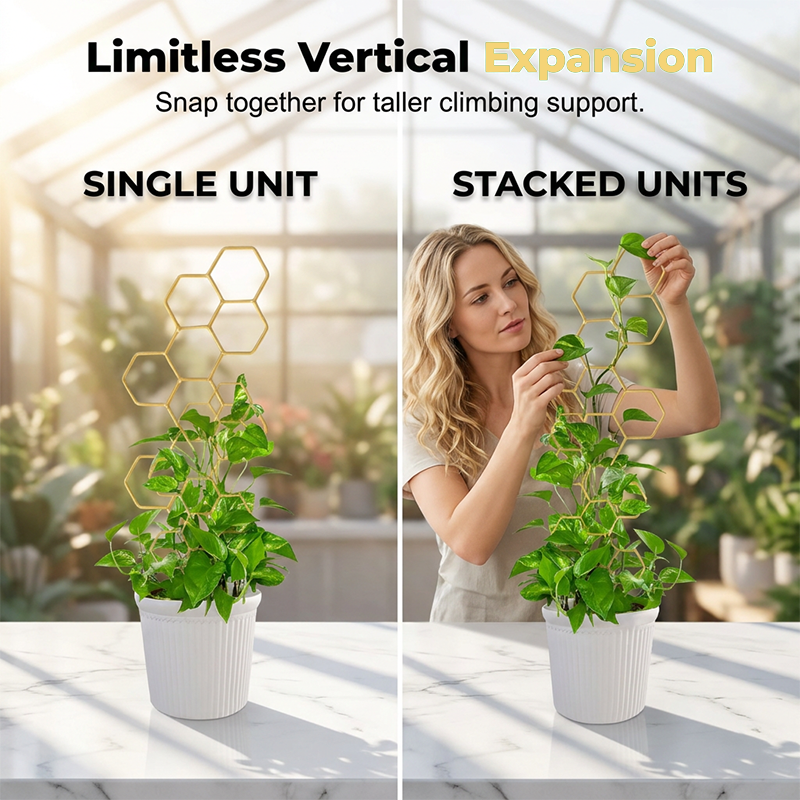 🌿 Honeycomb Plant Trellis – Rust-Proof, Stackable, Easy Install 🐝