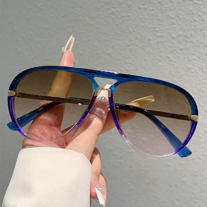 Women's Retro Double-Bridge Sunglasses