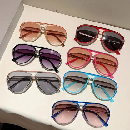 Women's Retro Double-Bridge Sunglasses