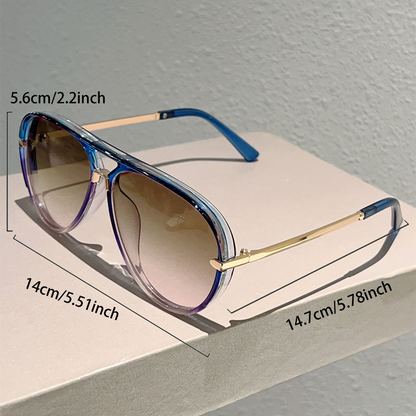 Women's Retro Double-Bridge Sunglasses