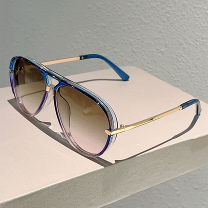 Women's Retro Double-Bridge Sunglasses