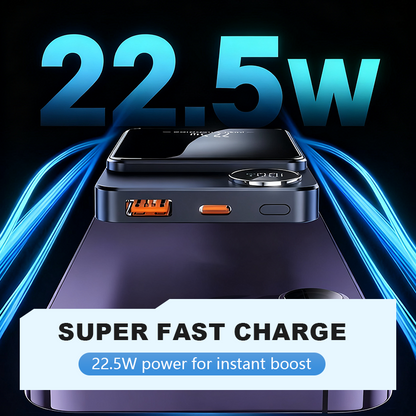 🔋✨Professional Magnetic Charger for Travelers & Professionals 🧲| 22.5W Wired & 15W Wireless💥