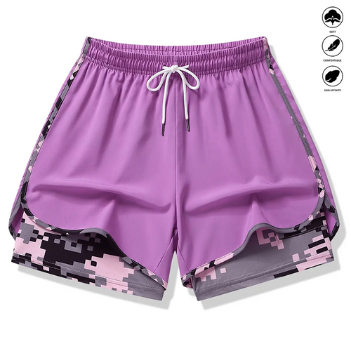 📢📢48% OFF !! ⏰Women's Casual Athletic Shorts with Built-in Liner