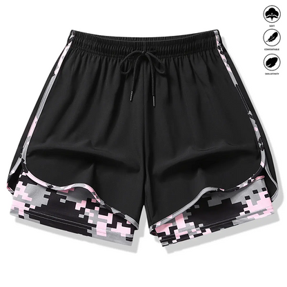 📢📢48% OFF !! ⏰Women's Casual Athletic Shorts with Built-in Liner
