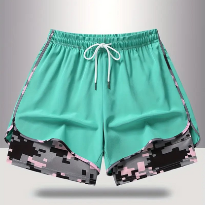 📢📢48% OFF !! ⏰Women's Casual Athletic Shorts with Built-in Liner