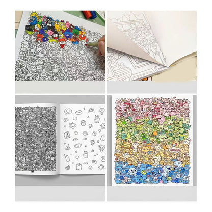 📢📢47% OFF !! ⏰Creative Doodle Art Coloring Book