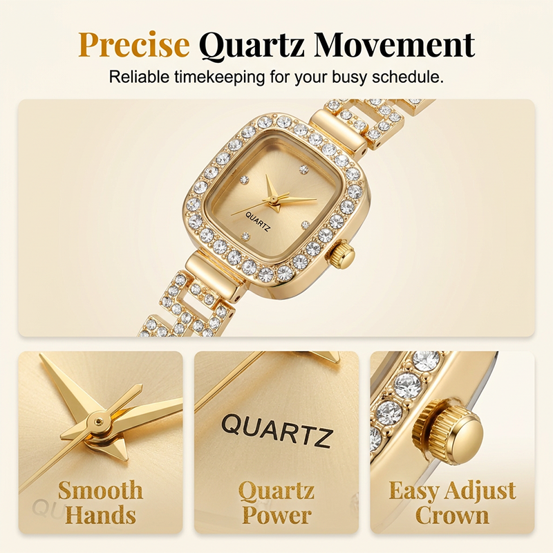 📢📢49% OFF !! ⏰Women Drawstring Bracelet Watch Square Quartz