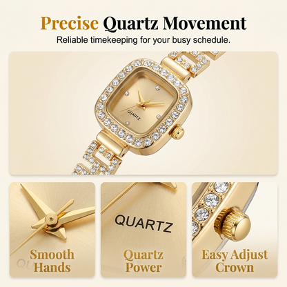 📢📢49% OFF !! ⏰Women Drawstring Bracelet Watch Square Quartz