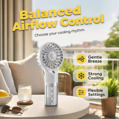 🏖️❄️Portable Handheld Mist Cooling Fan💦