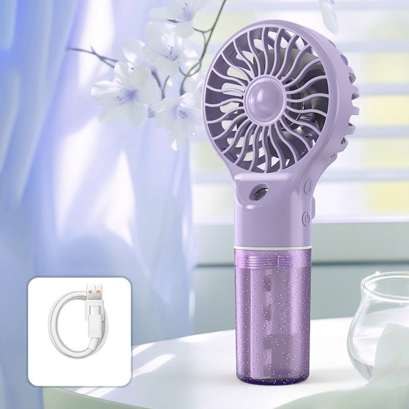 🏖️❄️Portable Handheld Mist Cooling Fan💦