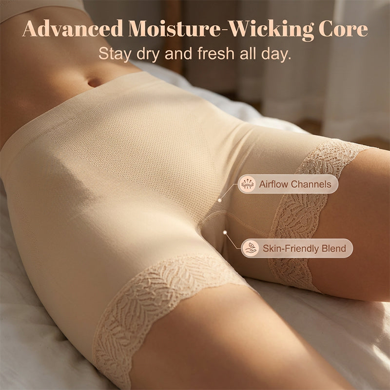 📢📢46% OFF !! ⏰Women's High Waist Safety Shorts with Lace Trim Tummy Control Boy Shorts