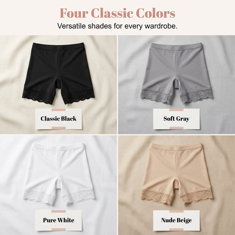 📢📢46% OFF !! ⏰Women's High Waist Safety Shorts with Lace Trim Tummy Control Boy Shorts