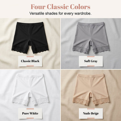 📢📢46% OFF !! ⏰Women's High Waist Safety Shorts with Lace Trim Tummy Control Boy Shorts