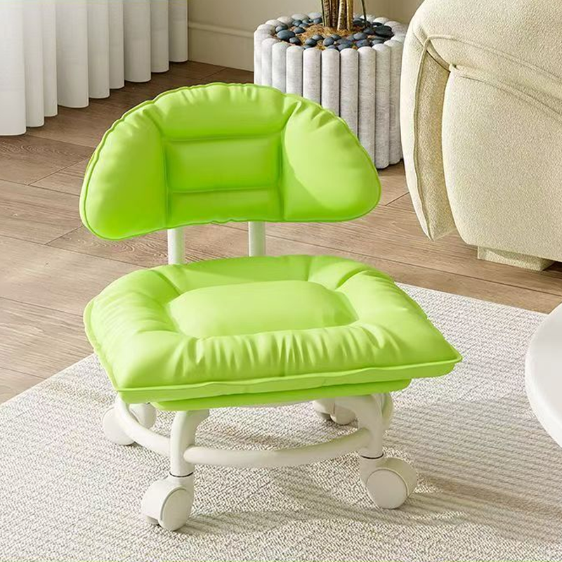 Rolling Low Stool with Backrest⚙️🪑