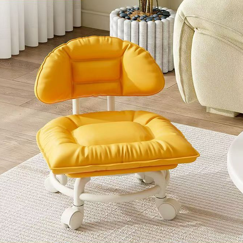 Rolling Low Stool with Backrest⚙️🪑