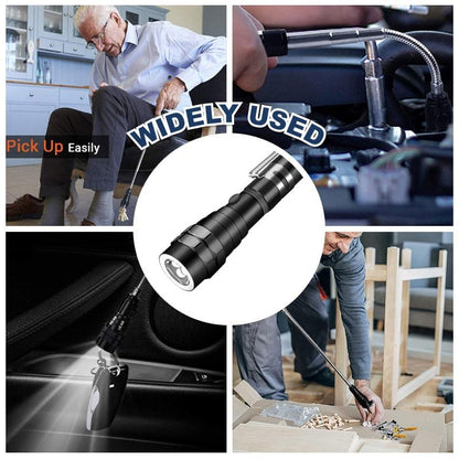 🔦Multifunctional Magnetic Telescopic Flashlight – Extendable, 360° Gooseneck, Super Bright 🛠️