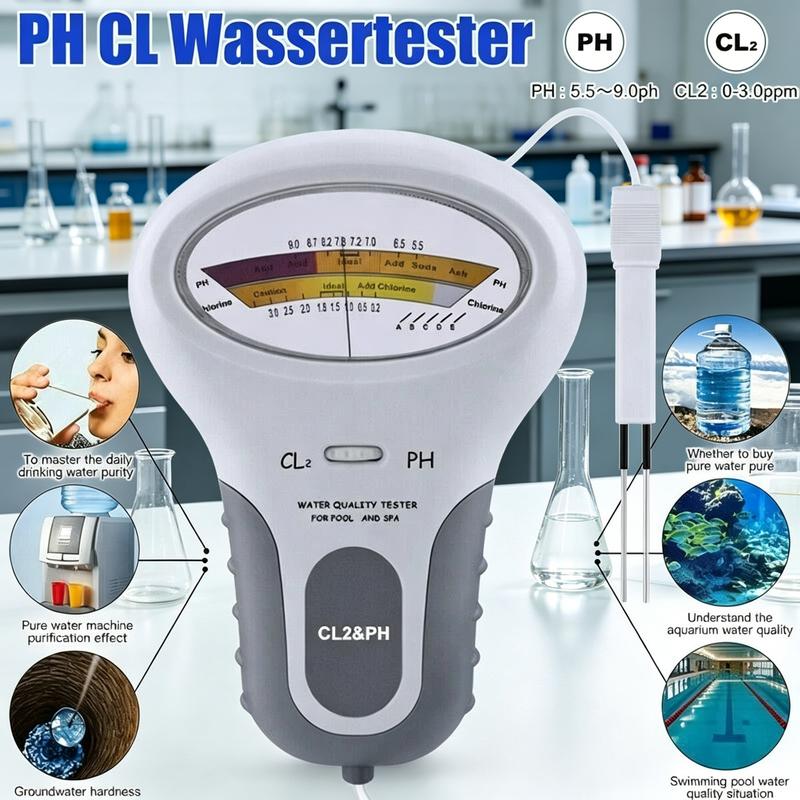 🔬💧 pH & Cl2 Chlorine Tester – 49% OFF! Precise Measurement of pH & Chlorine in Pool – Simple, Fast, Reliable. 🔥🏊