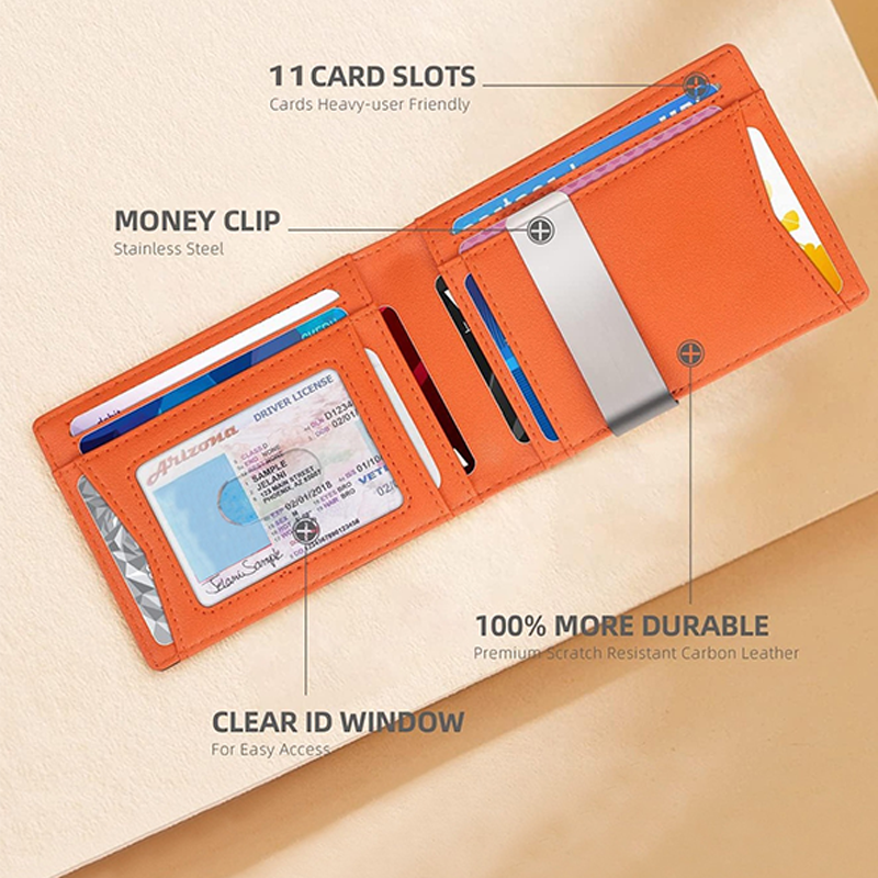 👛Minimalist Men's Card Holder Wallet with RFID Blocking – Sleek & compact – Holds cards & cash securely – perfect for daily carry or travel 🛡️✨