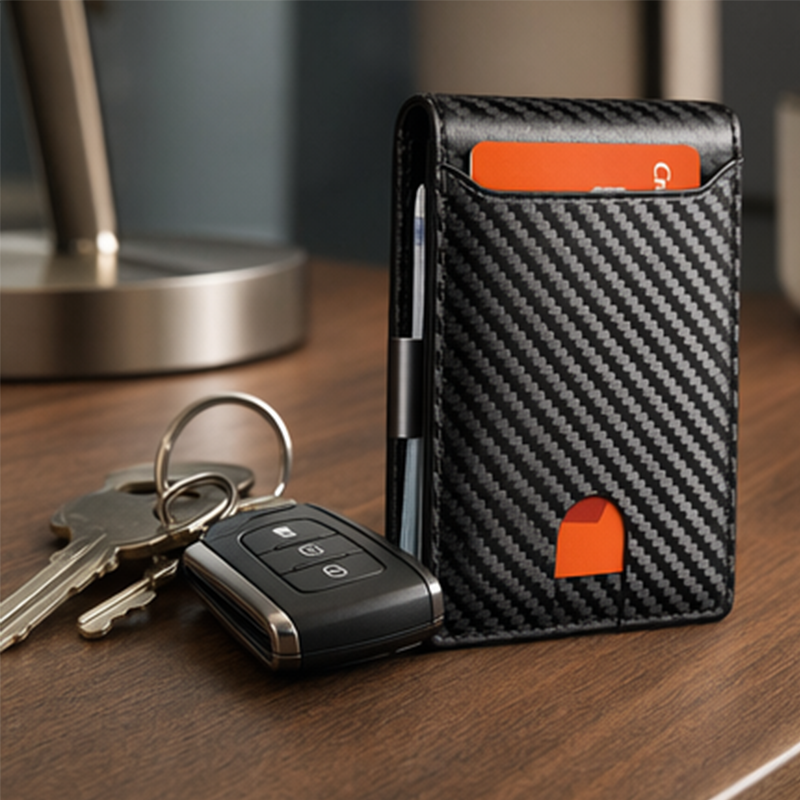 👛Minimalist Men's Card Holder Wallet with RFID Blocking – Sleek & compact – Holds cards & cash securely – perfect for daily carry or travel 🛡️✨